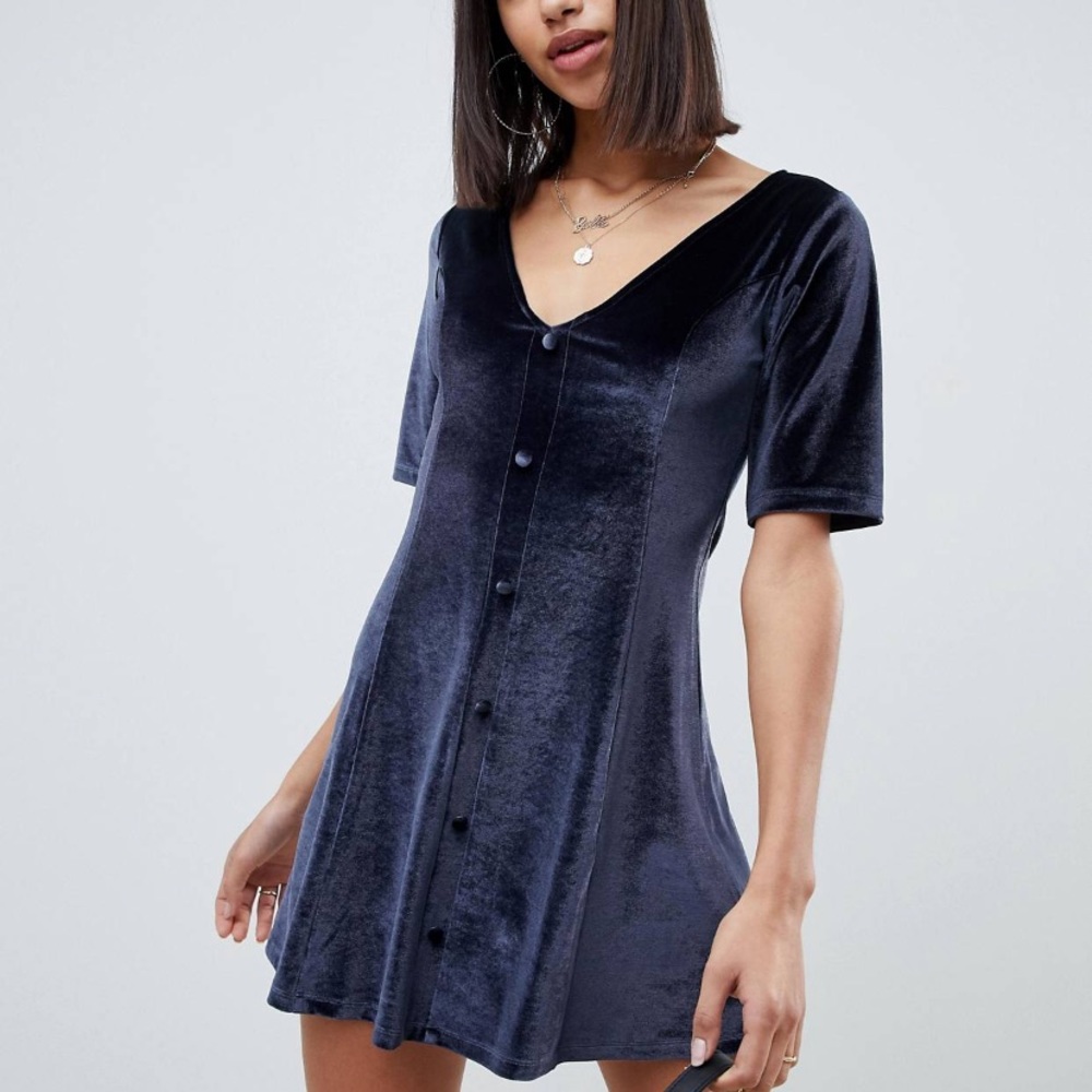 ASOS Blue Velvet Dress